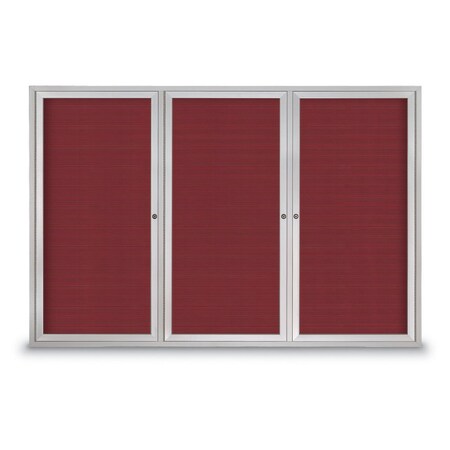 United Visual Products Open Faced Traditional Rounded Corkboard UV643ARC-WHITE-RUBBER